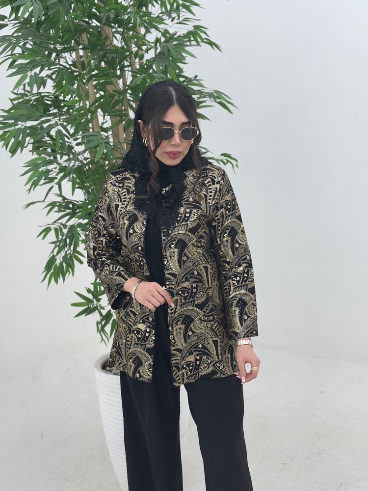 18001482 (2) مانتو سوزن دوزی کد 180014 - Image 1